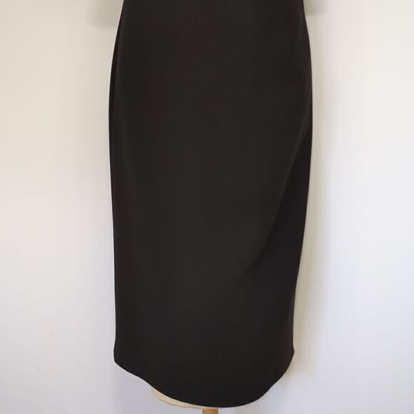 Escada Dress "Dayla" Black Sheath Attached Shrug Escada 38 NWT U.S.Sm - Picture 4 of 11
